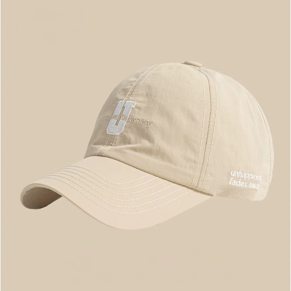 Baseball Cap Curved Brim Mesh Waterproof Embroidery Letter Hat for Men Women Outdoor Running Cycling Korean Fashion Sport Cap