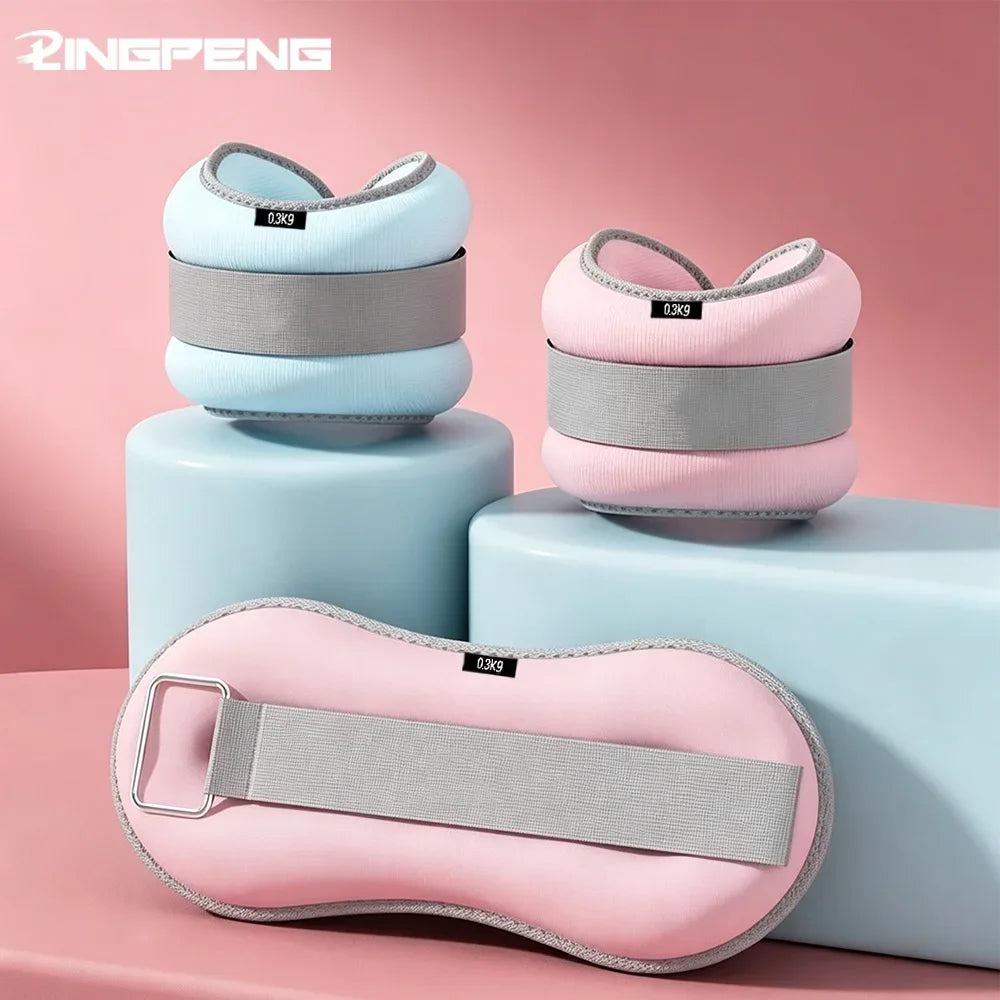 2PCS Adjustable Ankle Brace Wristband Weight-bearing Soft Sand Weighted Sandbag Comfortable Breathable Wrist Ankle Weights