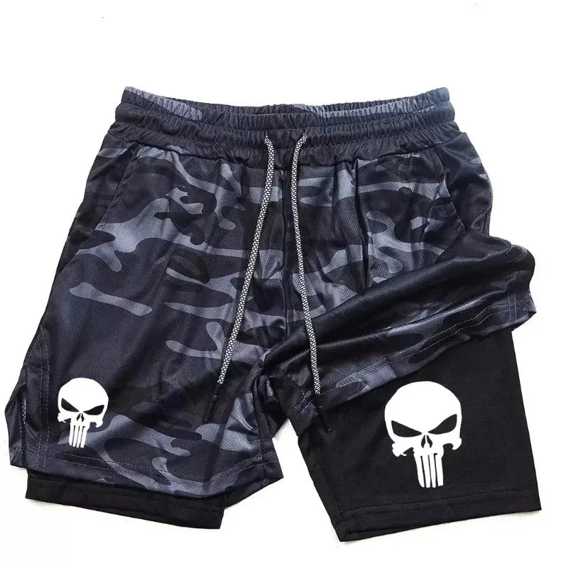 2-in-1 Men's Performance Shorts New Sports Quick Drying Shorts with Phone Pocket Comprehensive Summer Gym Fitness Running Shorts