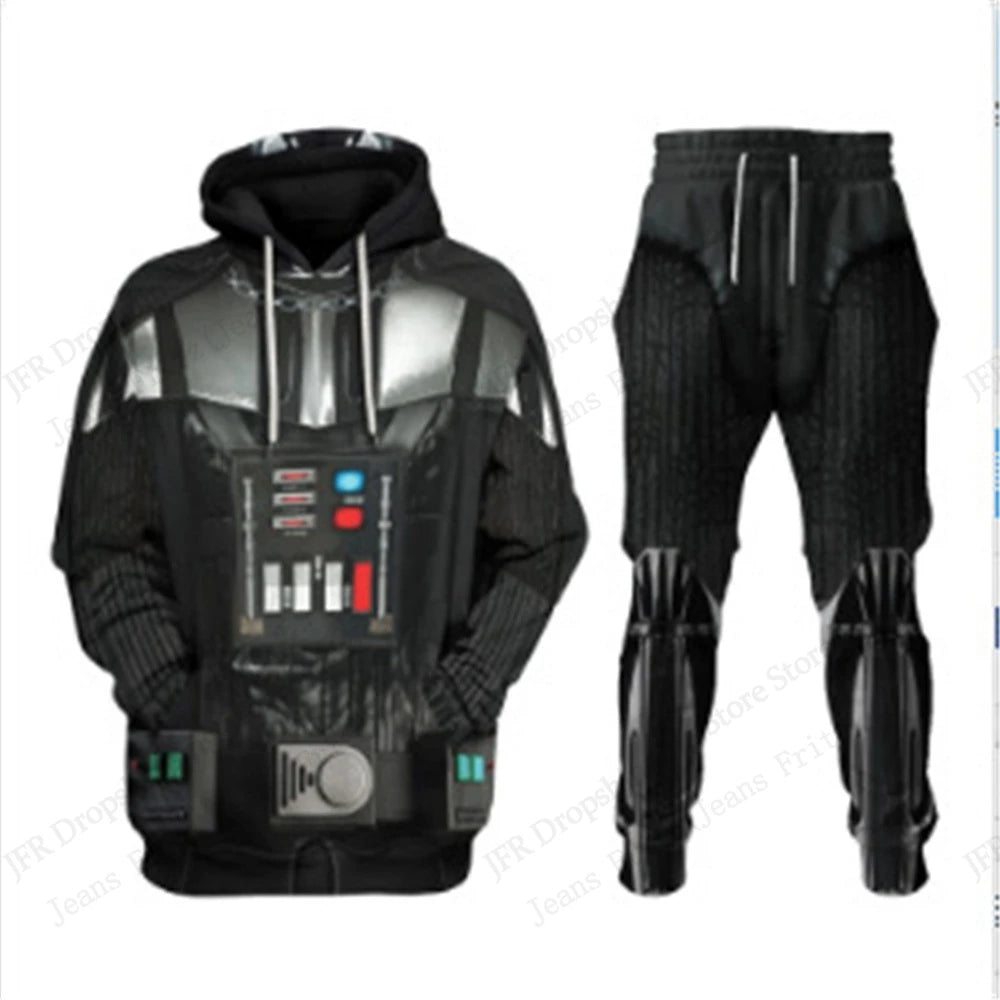 Two Piece Hoodie Pant Sets Anime Movie Armor 3d Print Sets Men Women Fashion Hoodie+Pant 2 Piece Suit Run Sports Tracksuit New
