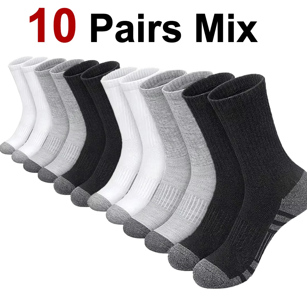 10/20/30 Pairs Men's Outdoor Sports Socks Anti Odor Absorbing Breathable Cotton Invisible Running Casual Socks for Basketball