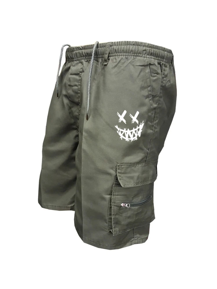 American Flag Printed Cargo Shorts Independence Day Eagle Shorts Summer Cargo Work Camping Multi-pocket Short Pants Streetwear