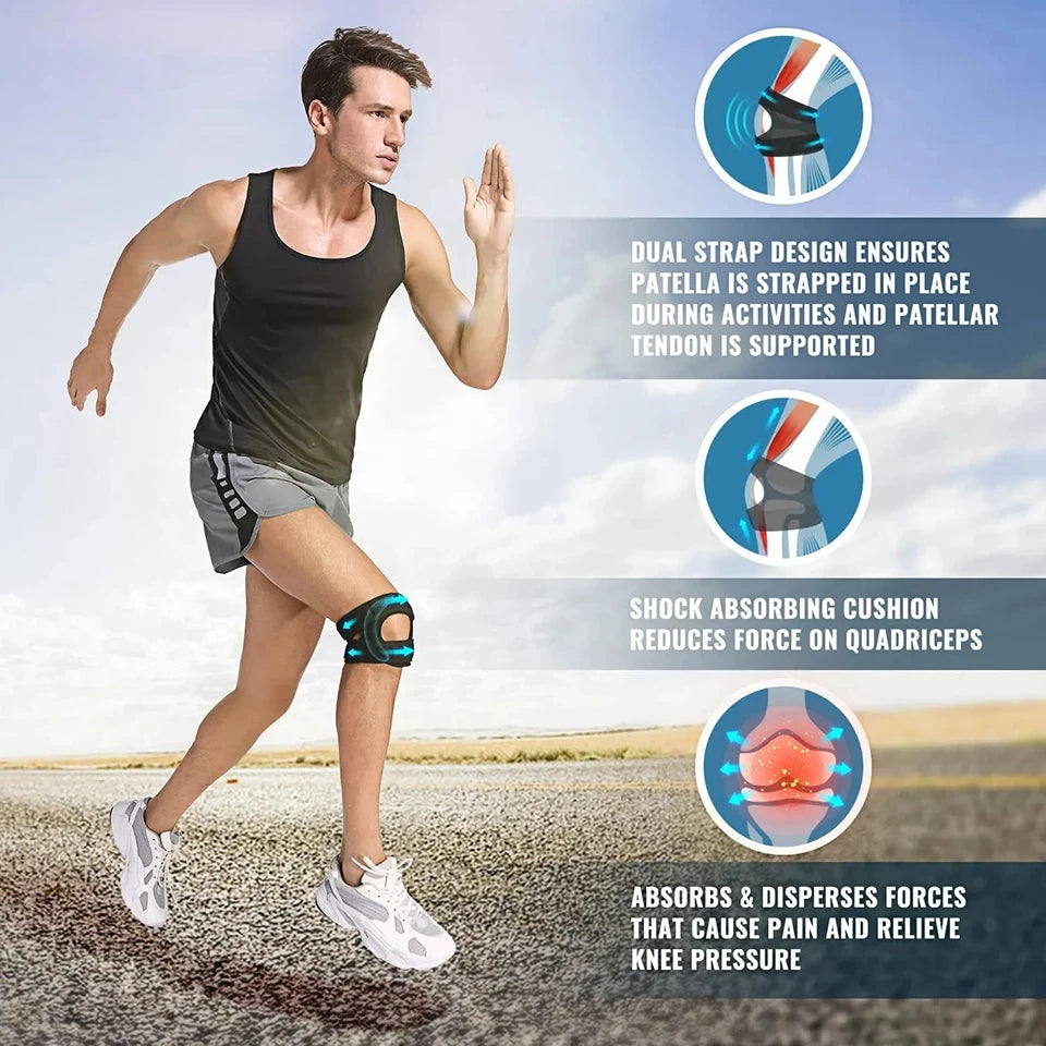 LOOGDEEL 1Pcs Patella Knee Brace Knee Compression Sleeve Support Women Men Knee Pain Arthritis Pain Workout Knee Guard Knee Pads