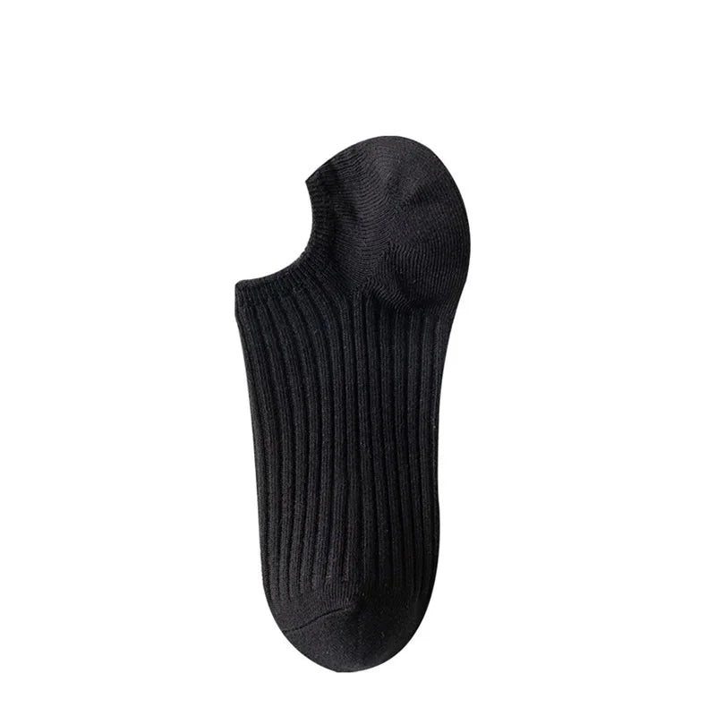 5Pairs Summer Men Women's Socks Solid Color Cotton Invisible Boat Socks Breathable Casual Low Cut No Show Socks Short Ankle Sock
