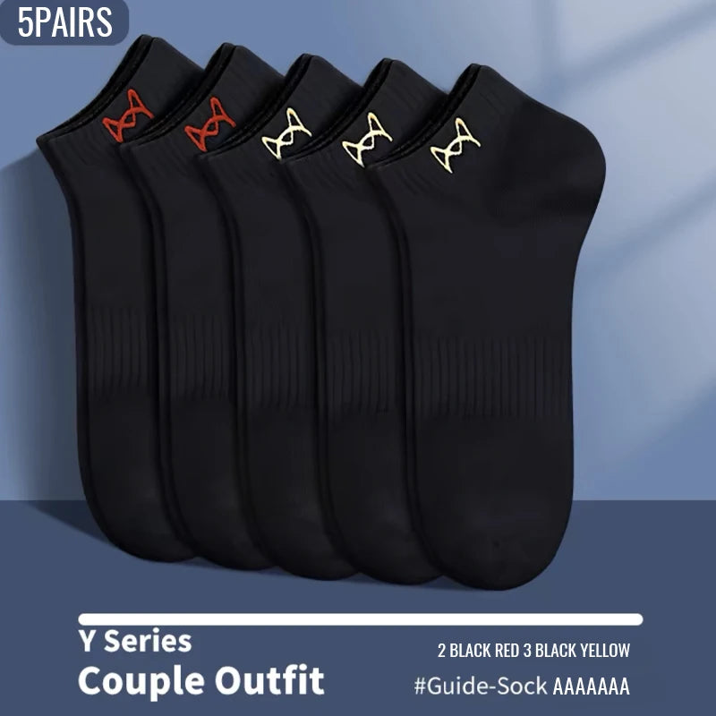 MiiOW Pure Cotton Short Sock Men Sport Non-Slip Invisible Ankle Sock Summer Anti Sweat Deodorant Breathable Business Dress Sock