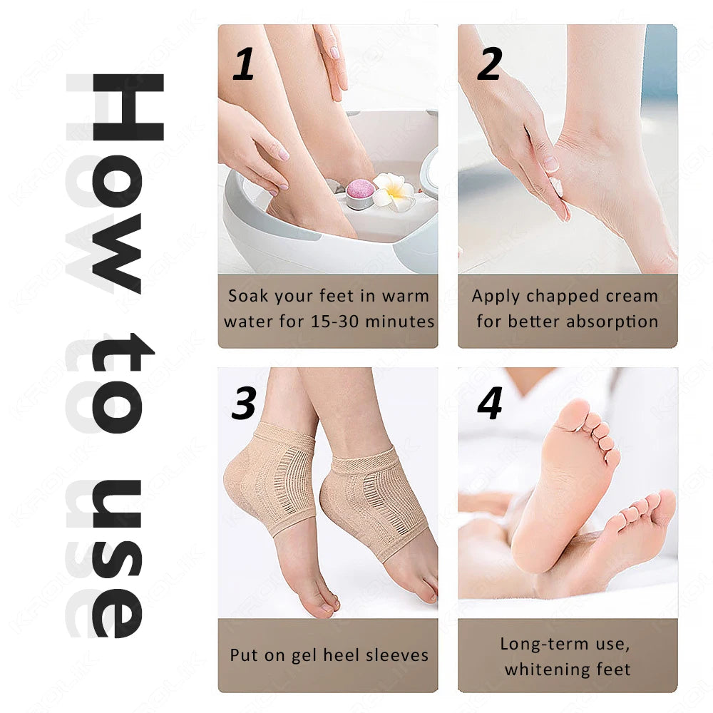 Heel Protector Protective Silicone Sleeve Spur Pads For Plantar Fasciitis Heel Pain Relief Reduce Pressure On Heel Unisex UPAKME