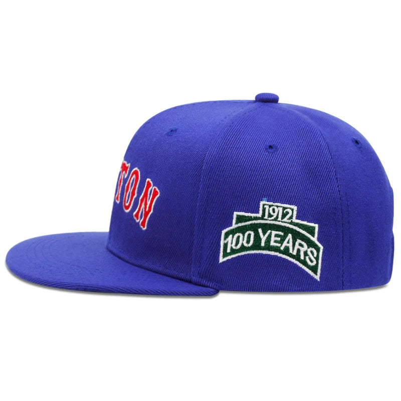 boston Flat edge letter embroidery baseball caps women men outdoor  hip-hop casual duck hats