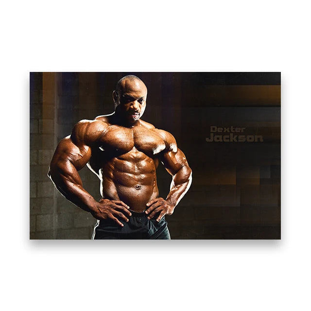 Dexter Jackson Poster Canvas Wall Art Print Mural Bodybuilder Darian Yates Decorative Painting for Home Gym Decor Gift Unframed