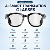 AI Smart Translation Glasses Real-time Translator Bluetooth 5.3 Calling HD Lens 240mAh Battery Lightweight Unisex