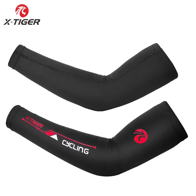 X-TIGER Arm Sleeve Breathable Quick Dry UV Protection Cycling Sport Ice Fabric Sunscreen Bands Elbow Pad Fitness Arm Sleeve
