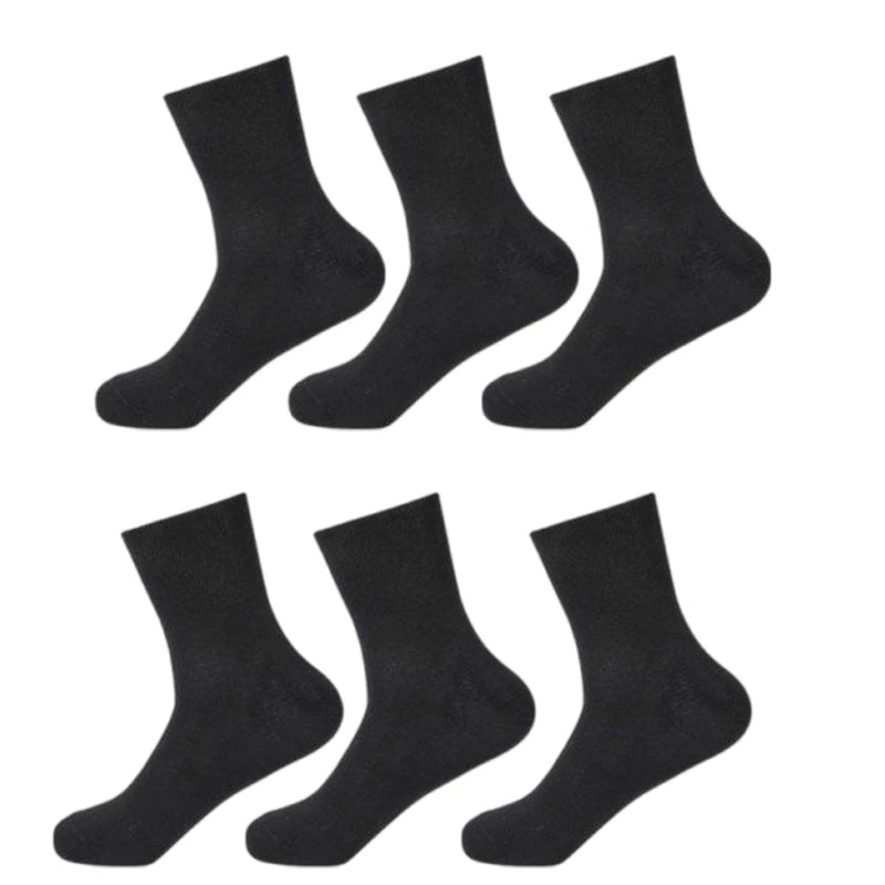3Pair Comfortable No Elastic Diabetics Socks Men Women Loose Wide Mouth Socks Casual Solid Color Cotton for Aduts Teenagers