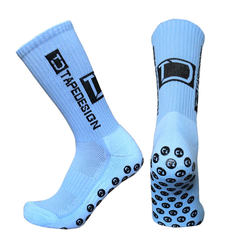 tapedesign football socks Round Silicone Suction Cup Grip Anti Slip Soccer Socks Sports Men Women Baseball Rugby Sock