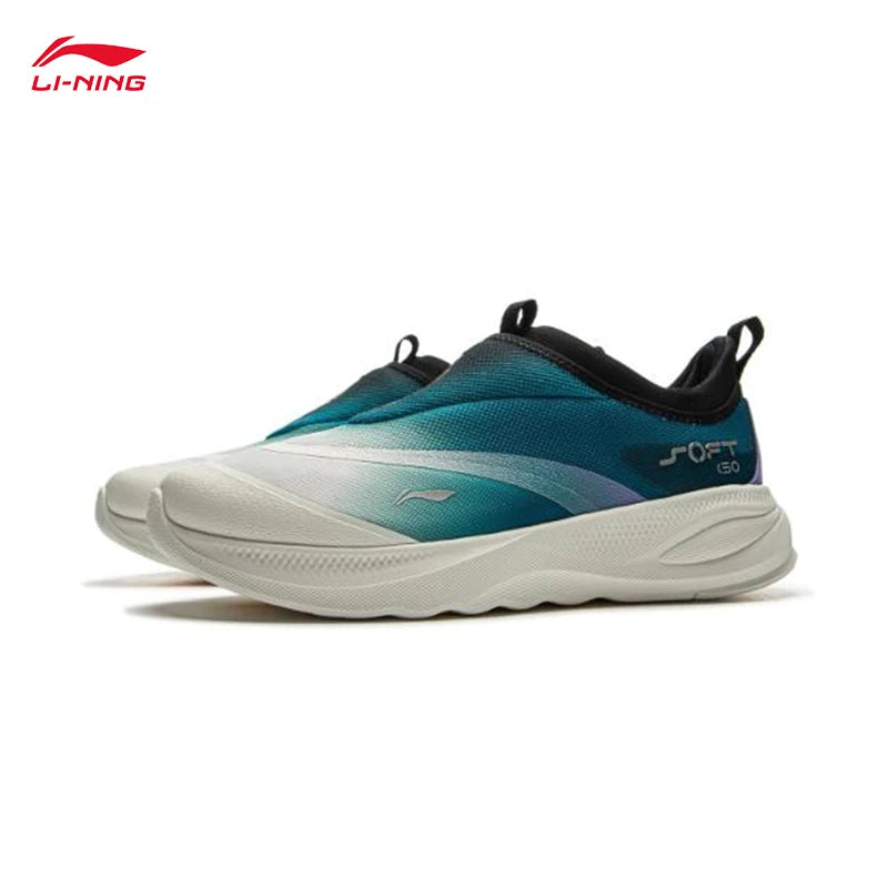 LI-NING SOFT GO 2 Men's Walking Shoes Slip-on Soft Thick Heel Comfortable Wearable Sports Casual Shoes AGLV005