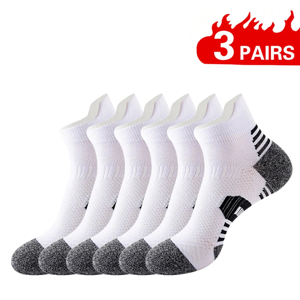 3/1 Pairs Professional Sport Socks Men's marathon running Compression Long Socks Outdoor Mountain climbing Training Short Sox