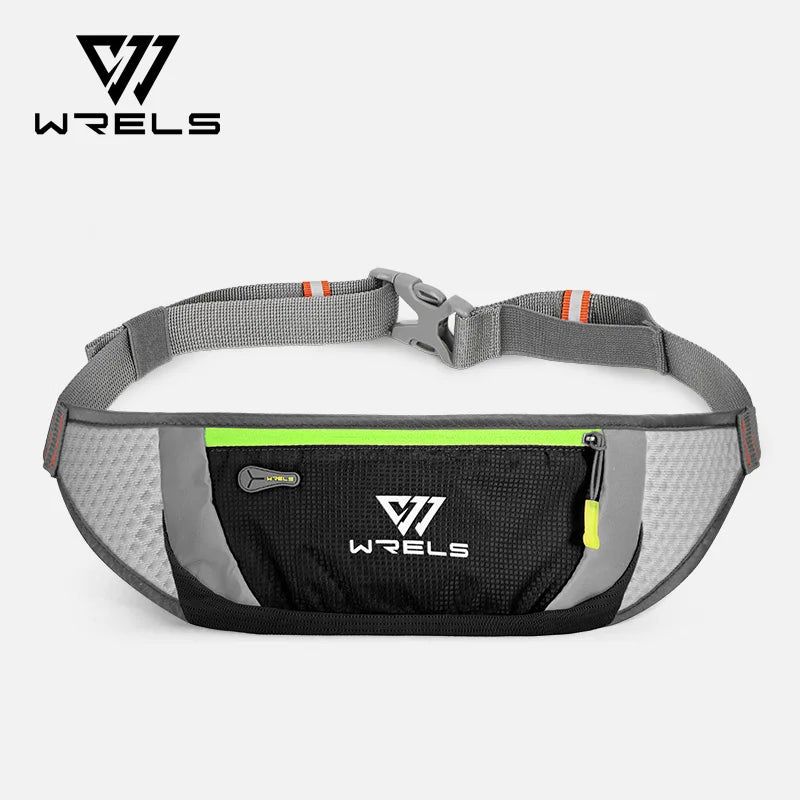 WRELS Waterproof Waist Pack with Adjustable Belt Slim Utralthin Waist Bag Breathable Running Gym Marathon Cycling Waist Belt Bag