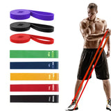 8pcs Latex Tension Band Yoga Fitness Exercise Elastic Band Chest Muscle Resistance Band Male and Female Pull Up Auxiliary Tensio