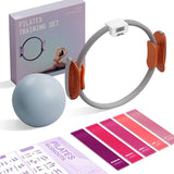 Pilates Ring Fitness Circle - Lightweight & Durable Foam Padded Handles, Flexible Resistance Exercise Equipment for Toning Arms,