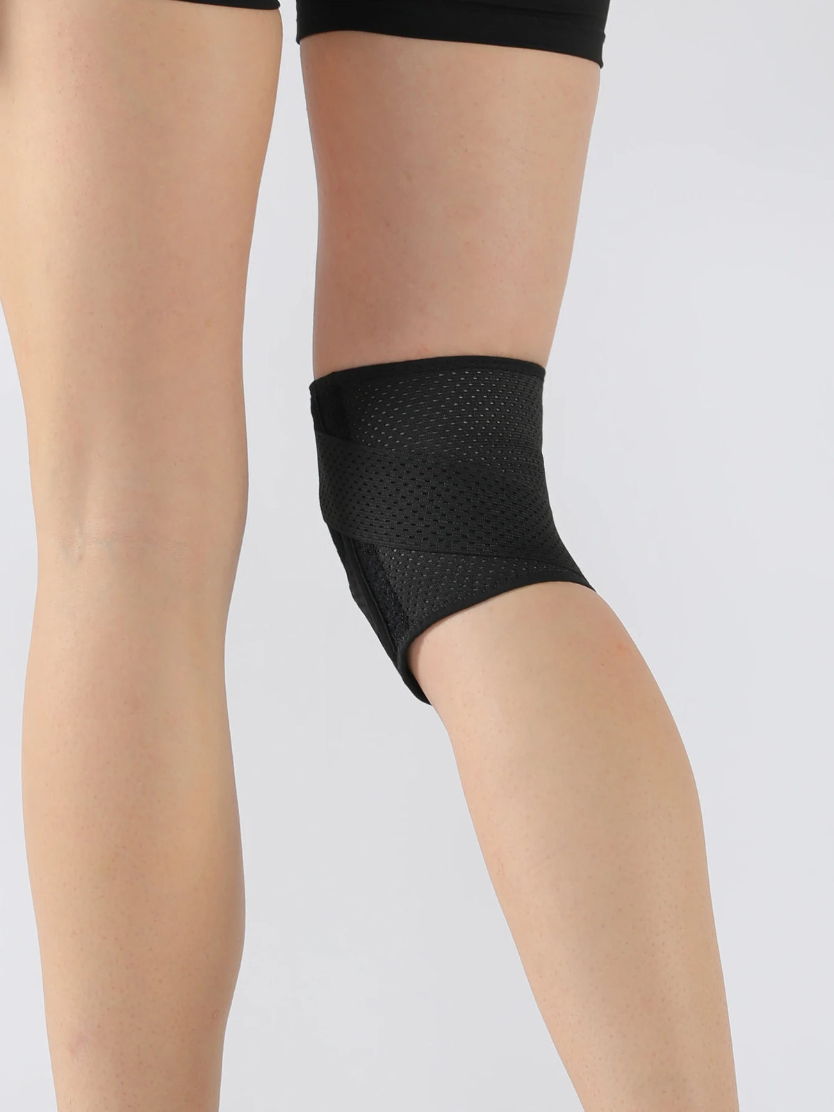 JINGBA SUPPORT 1 Piece Women Men Adjustable Breathable Elastic Lightweight Knee Support with Spring Stays for Basketball Running