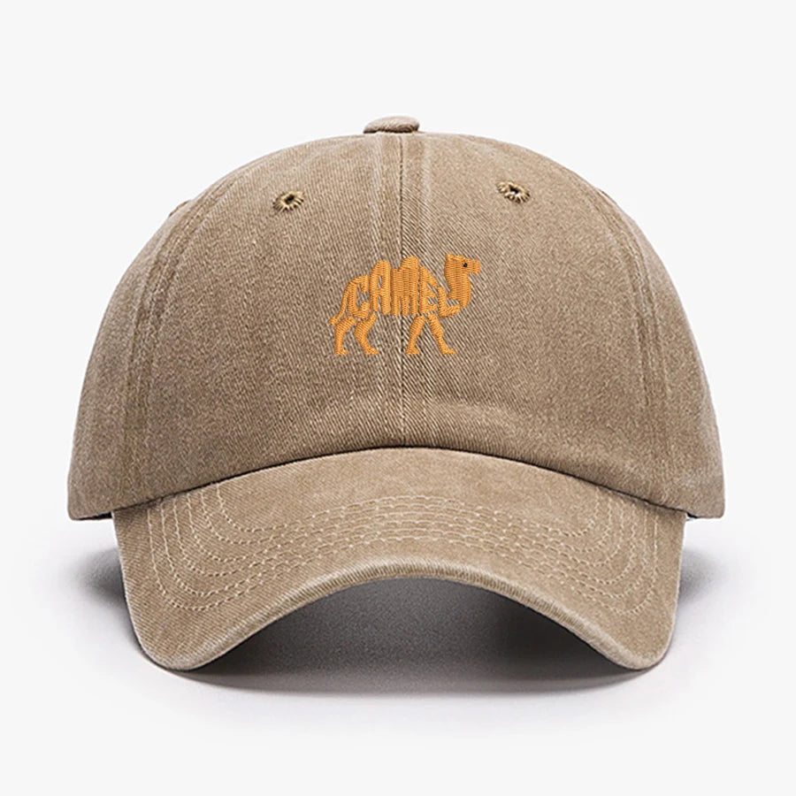 Camel Embroidered Exquisite Animal Vintage Cotton Baseball Caps Men Women Washed Hat Sports Fishing Dad Summer Peaked Cap