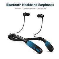 Bluetooth Earphones Wireless In-Ear Sport Headset, 100H Playtime, 800mAh Battery, Built-in Mic, Type-C Charging, Neckband Design