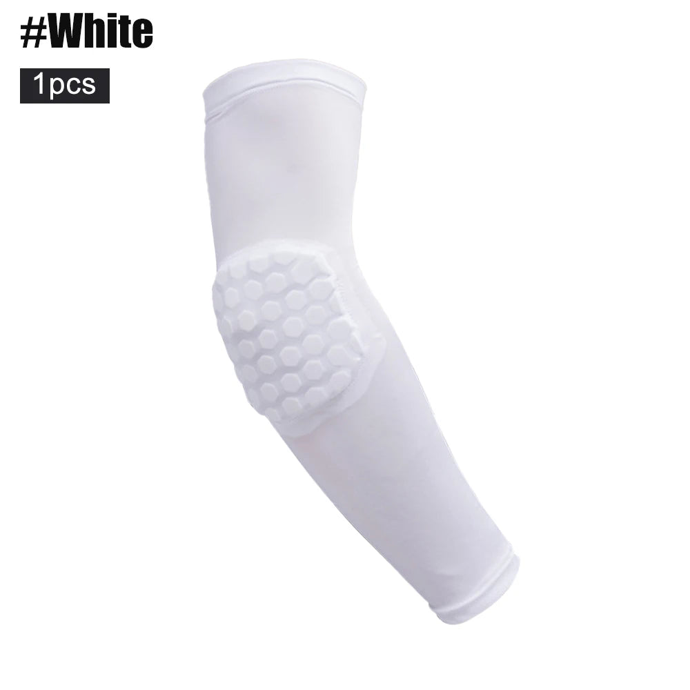1Pcs/2Pcs Elbow Pads, Basketball Shooter Sleeves, Collision Avoidance Hex Padded Elbow for Volleyball Football Baseball Cycling