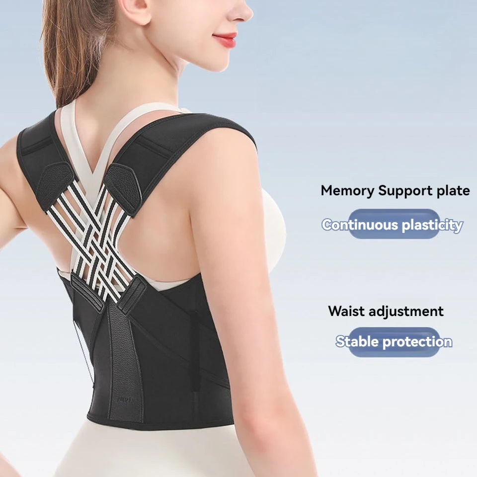 AOLIKES New Back Posture Corrector Brace for Women Men Breathable Back Posture Correction Back Support Belt Adjustable Shoulder