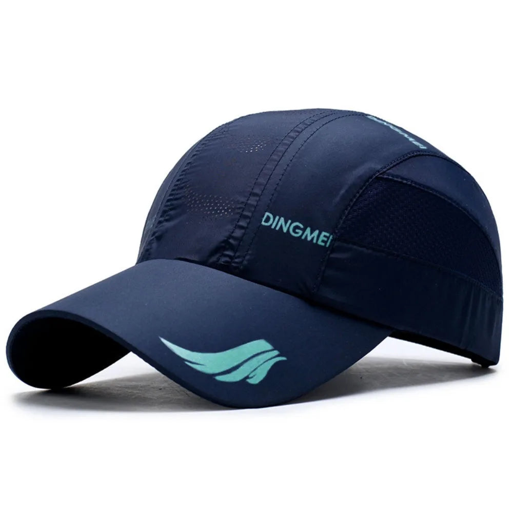 Running Hiking Quick Dry Baseball Cap Sun Protection Breathable Sports Cap Adjustable Casual Snapback Hat Golf Tennis