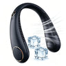 New Summer Portable Mini Hanging Neck Fan Bladeless Neckband Fan Digital Display Power Air Cooler USB Rechargeable Electric Fans