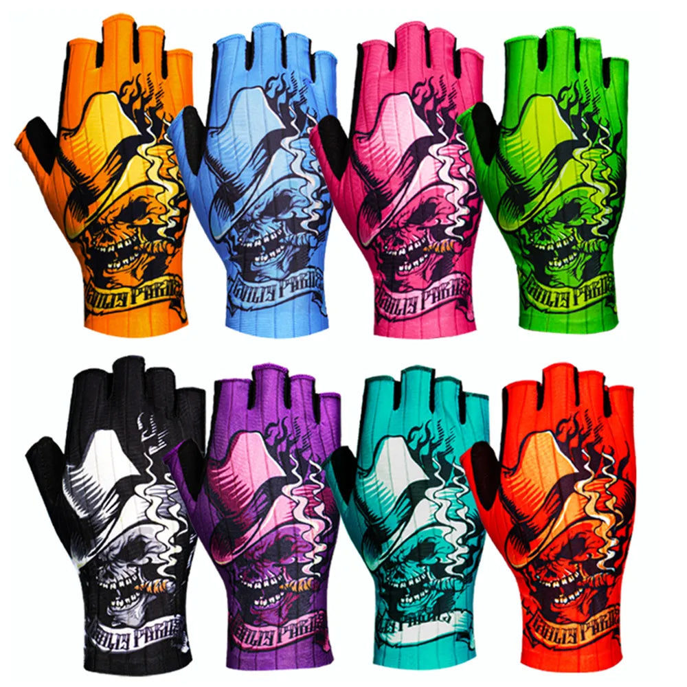 CHOOEE Fitness Anti-sweat Men Women Gloves Cycling Half Short Shockproof Gloves Bicycle Finger Anti-slip Glove Bike Sports