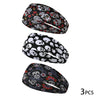 Elastic skull print sports headband, sweat-absorbent sports headband, unisex non-slip fitness headband, cycling street headband