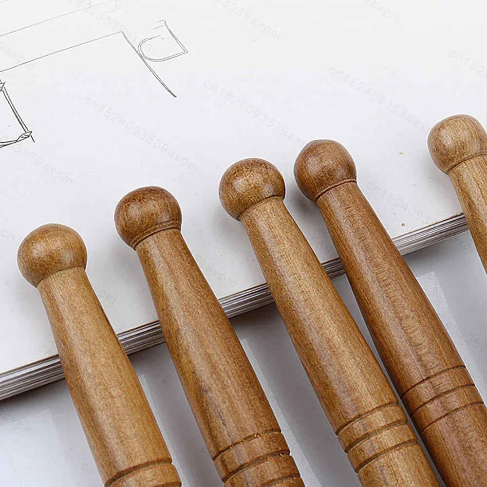 Natural Wooden Acupoint Stick Dial Stick Meridian Pen Massage Stick Body Meridian Stress Relief Foot Sole Acupoint Massage Tools