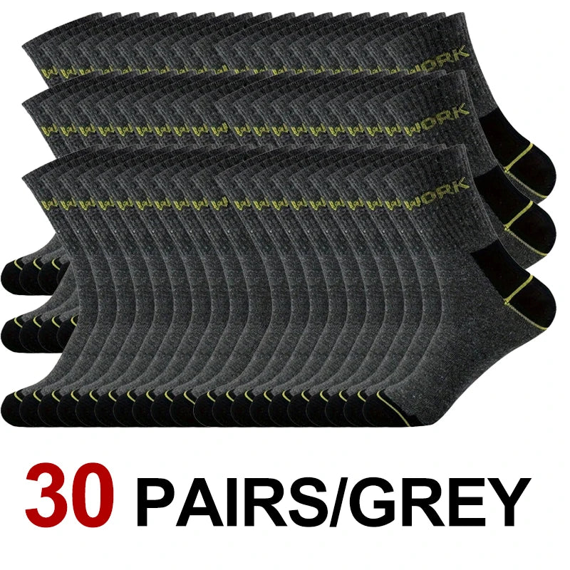 10/30 Pairs Neutral Solid Color Round Neck Socks Spring Summer Sweat Absorbing Breathable Comfortable All-season Sports Socks