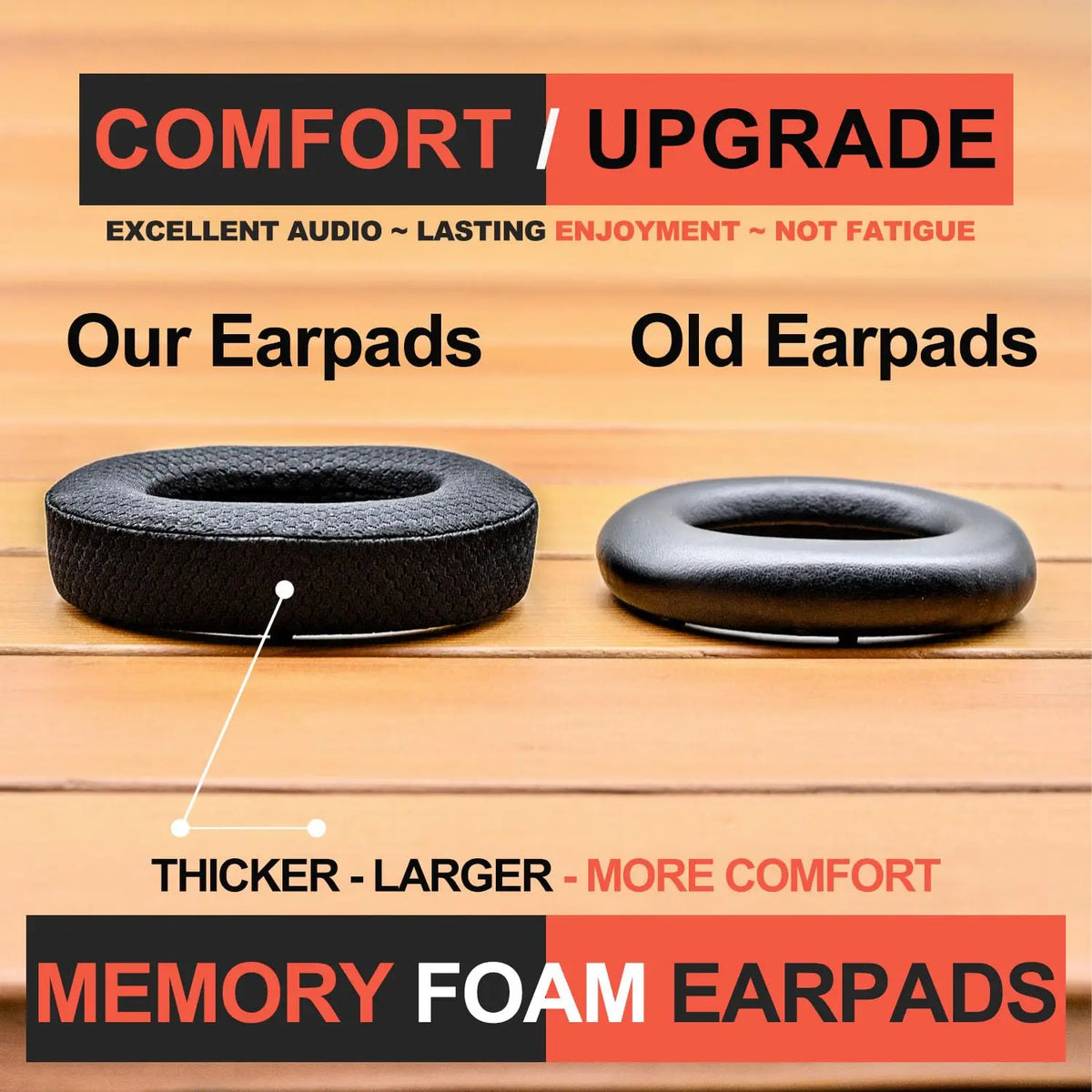 1000XM5 Breathable Mesh Earpads, Replacement Earpads for Sony WH-1000XM5 Headphones with Noise Isolating Memory Foam