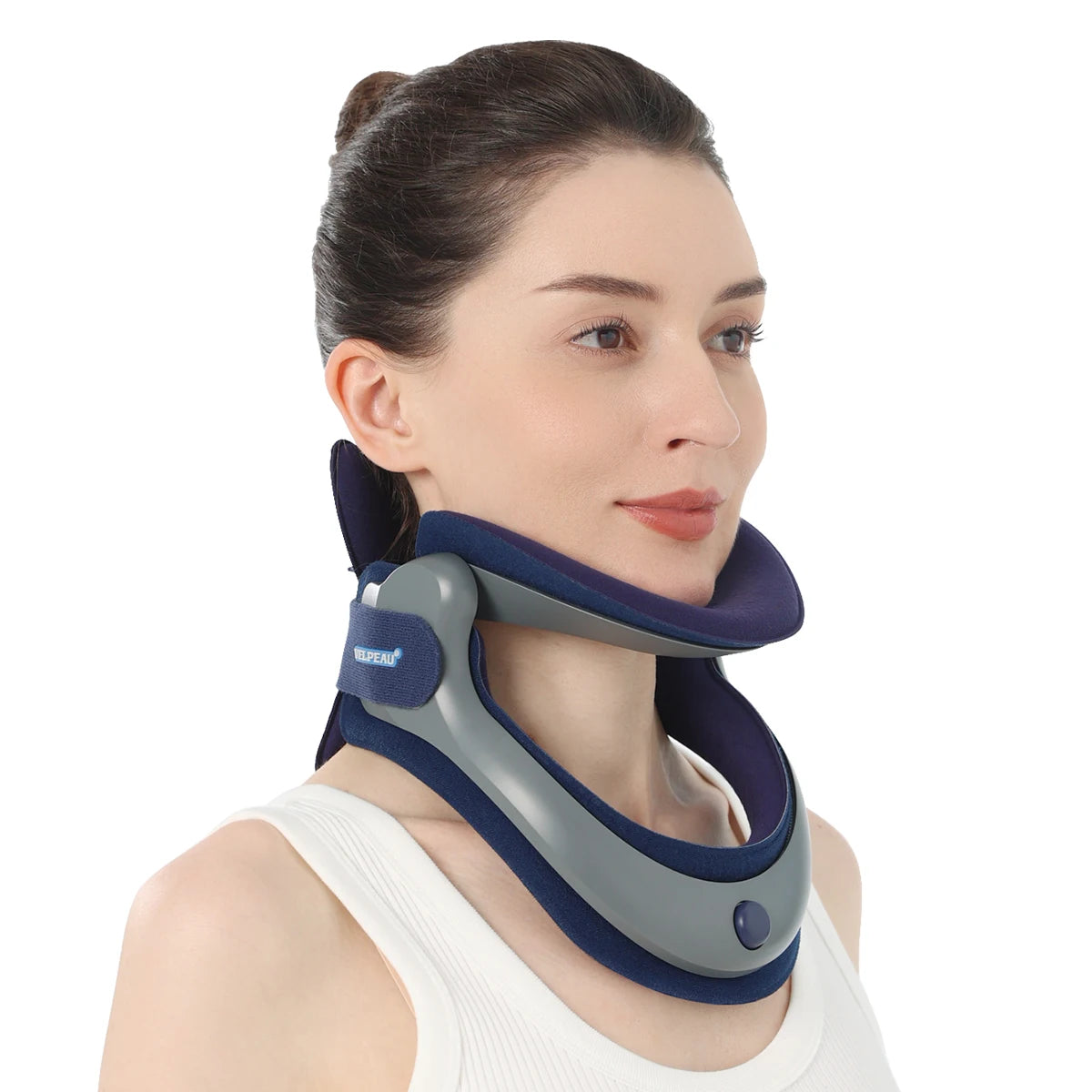 VELPEAU Neck Traction Device, Neck Stretcher for Spine Pressure and Discomfort, Ergonomic Cervical Collar for Men Women