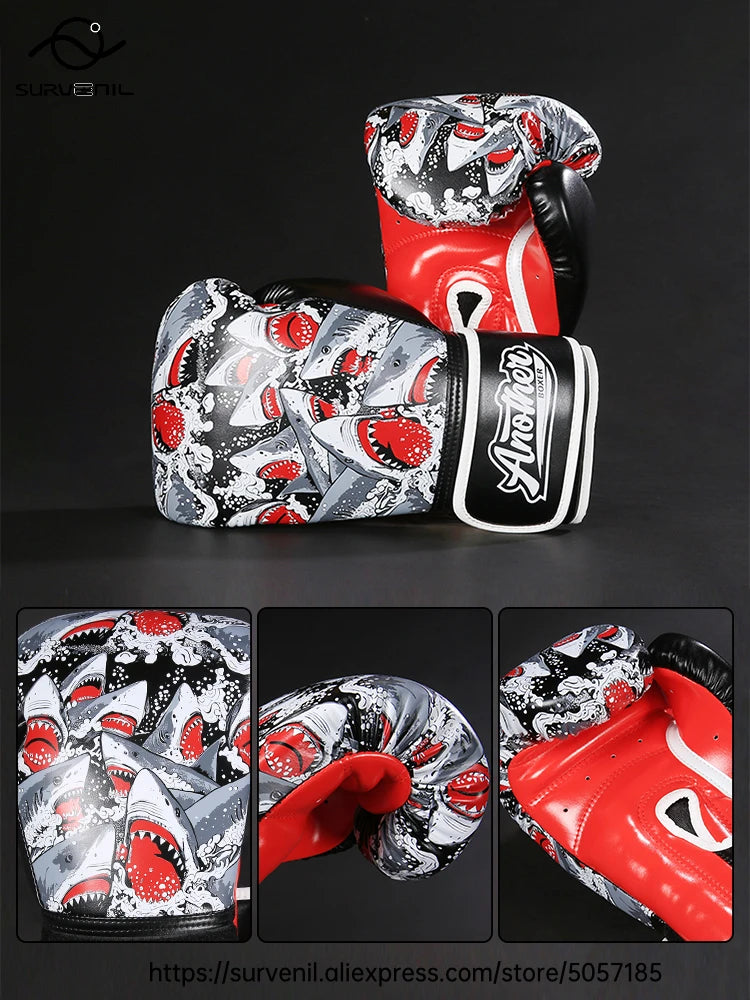 Kick Boxing Gloves 10/12/14oz/16oz PU Leather Professional Muay Thai MMA Kickboxing Glove Silver Sandbag Punch Training Gear