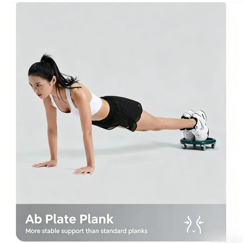 Stainless Steel Abdominal Gliding Disc Core Training Fitness Slider Plate Abdominal Exerciser for Home Gym Full Body Workout Tra
