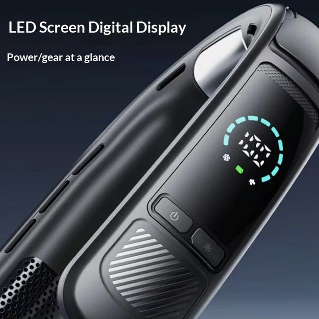 Neck Fan Bladeless Semiconductor Cooling Usb Rechargeable Portable Neck Air Conditioner With Led Display For Outdoor Sports