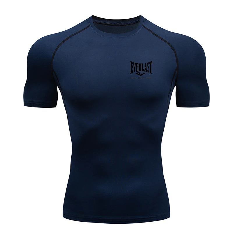 New Men's Running Compression T-Shirt Short Sleeve Gym Workout Shirts Fitness Shirts Men's Jogging Sportswear Sweatshirts