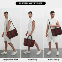 Gothic Vampire Halloween Haunted Mansion Beach Travel Bag Large Capacity Tote Bags for Yoga Women Shopping Duffle Shoulder Bag