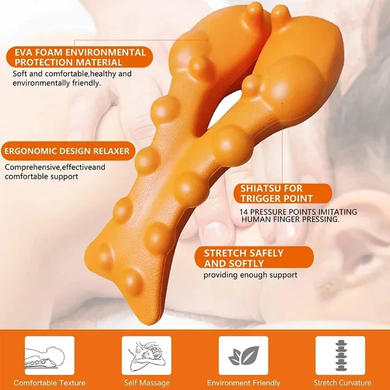 1pc Cervical Traction Device Neck Massager Cervical vertebra Shoulder Stretcher Trigger Point Massager Neck Acupressure Device