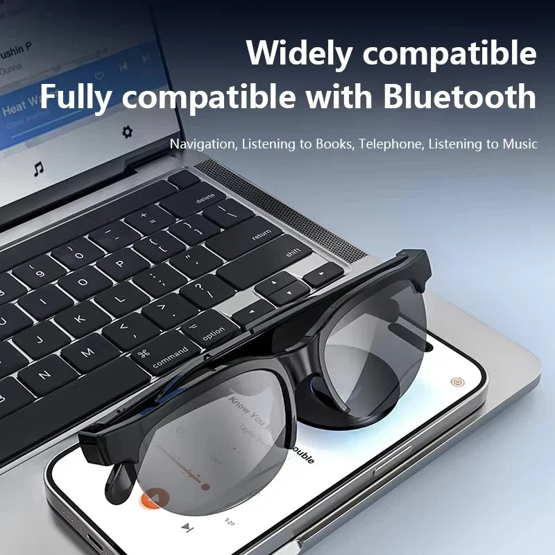 2027 Lenovo Bluetooth Conversation Smart Glasses AI Translation Recording Listening To Music Smart Sunglasses for Men Women Gift