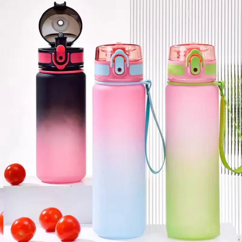 500/650ml Sports Water Bottle High Capacity Plastic Fitness Portable Durable Camping Hiking Workouts Outdoor Sports Cups