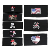 Unisex Punk Girl Skull Out Eyelets Wide Elastic Headband Halloween Rock Steampunk for Sport Women Men Headbands Hair Accessories