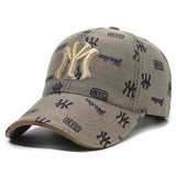 Unisex MY Letter Embroidery Baseball Caps Spring and Autumn Outdoor Adjustable Casual Hats Sunscreen Hat Sports Cap