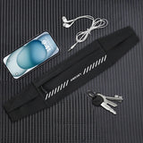 HAISSKY Elastic Sports Running Bags For iPhone 17 16 15 14 Pro Max 17Air 16E 16 Plus Reflective Zipper Waistband Belt Waist Pack