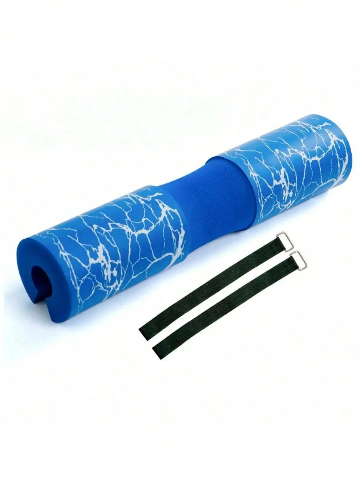 Foam Barbell Squat Pad for Hip‑Thrust Lunges, Relieve Neck‑Shoulder Stress, 1 Pad with 2 Straps, Multiple Colors Available