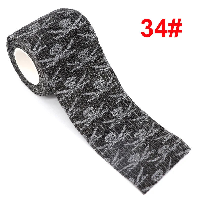 1 Pcs Printed Therapy Elastic Bandage Bands 4.8m Sports Colorful Self Adhesive Wrap Tape for Finger Joint Knee Animal Pet