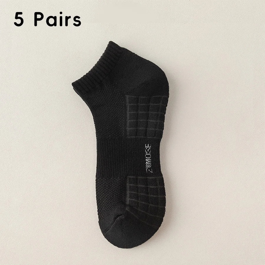 1pc 4pcs 5pcs 10pcs Socks Men's Cotton Spring Towel Bottom with Velvet Mid-tube White Stockings Thickened Sports Basketball Sock