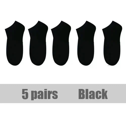 3/5 Pairs Women/Men Socks Breathable Sports Socks Solid Color Boat Socks Comfortable Cotton Ankle Socks White Black Grey Socks's