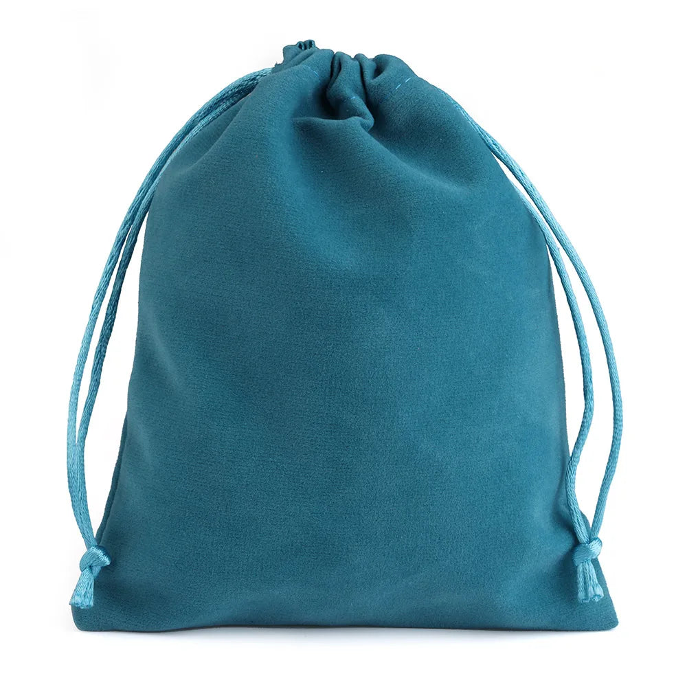 25pcs/lot Small Velvet Jewelry Bag Short Plush Multi-color For Jewelry Packing Wedding Portable Drawstring Pouch Jewelry Bag